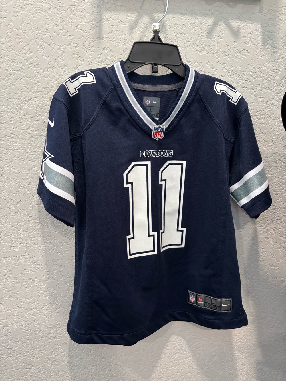 Kids L (7) Nike Dallas Cowboys #11 Navy Football Jersey